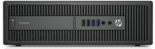  Front view of HP ProDesk 600 G2 in horizontal orientation  